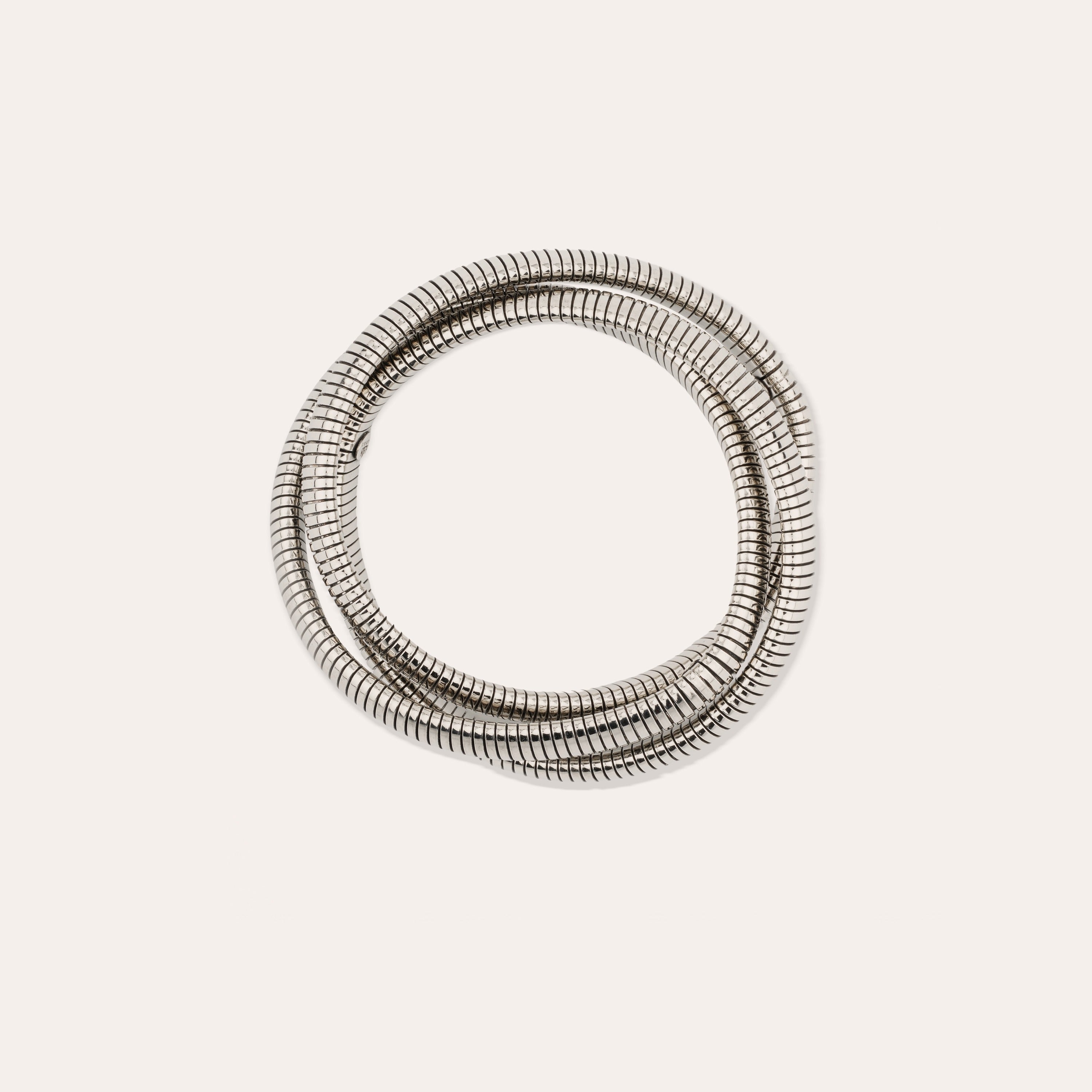 gas-bijoux-bracelet-infinity-trois-rangs-argent-joncs-tubogas image 2