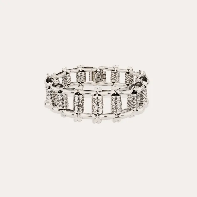 gas-bijoux-bracelet-kamino-argent-large-maille-anneaux-grav-s-et-lisses image 1