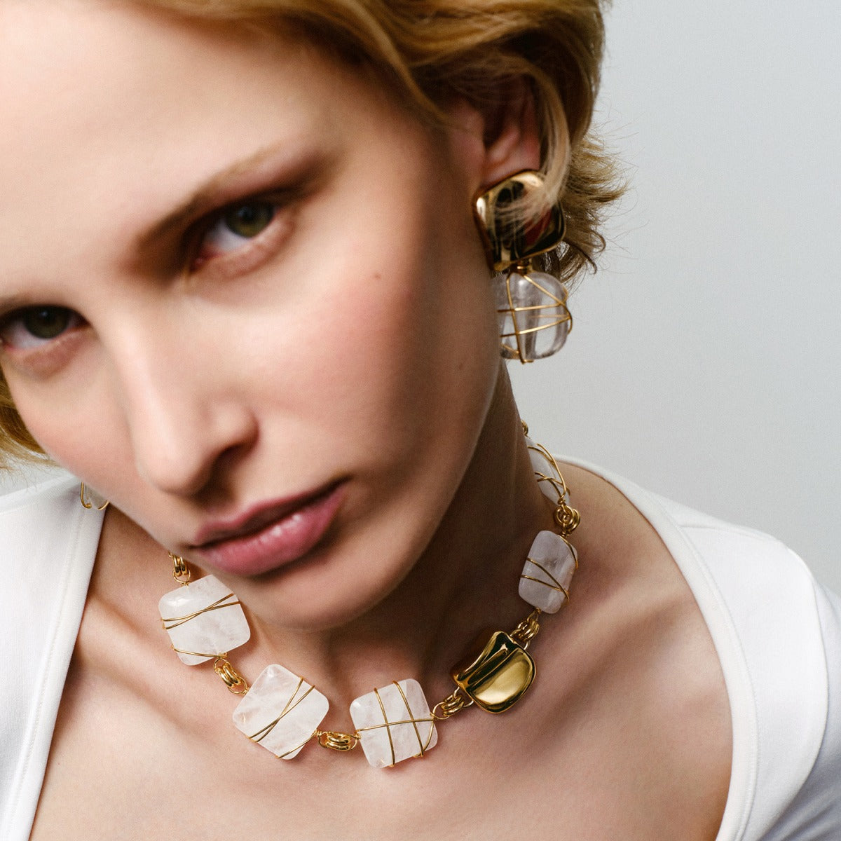 gas-bijoux-collier-rainbow-square-cristal-de-roche image 2