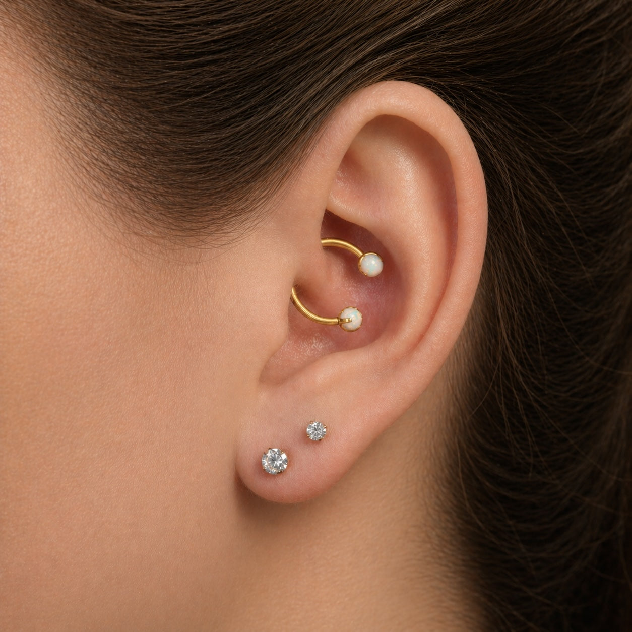 obsidian-piercing-fer-cheval-opale-blanche-septum-daith-titane image 2
