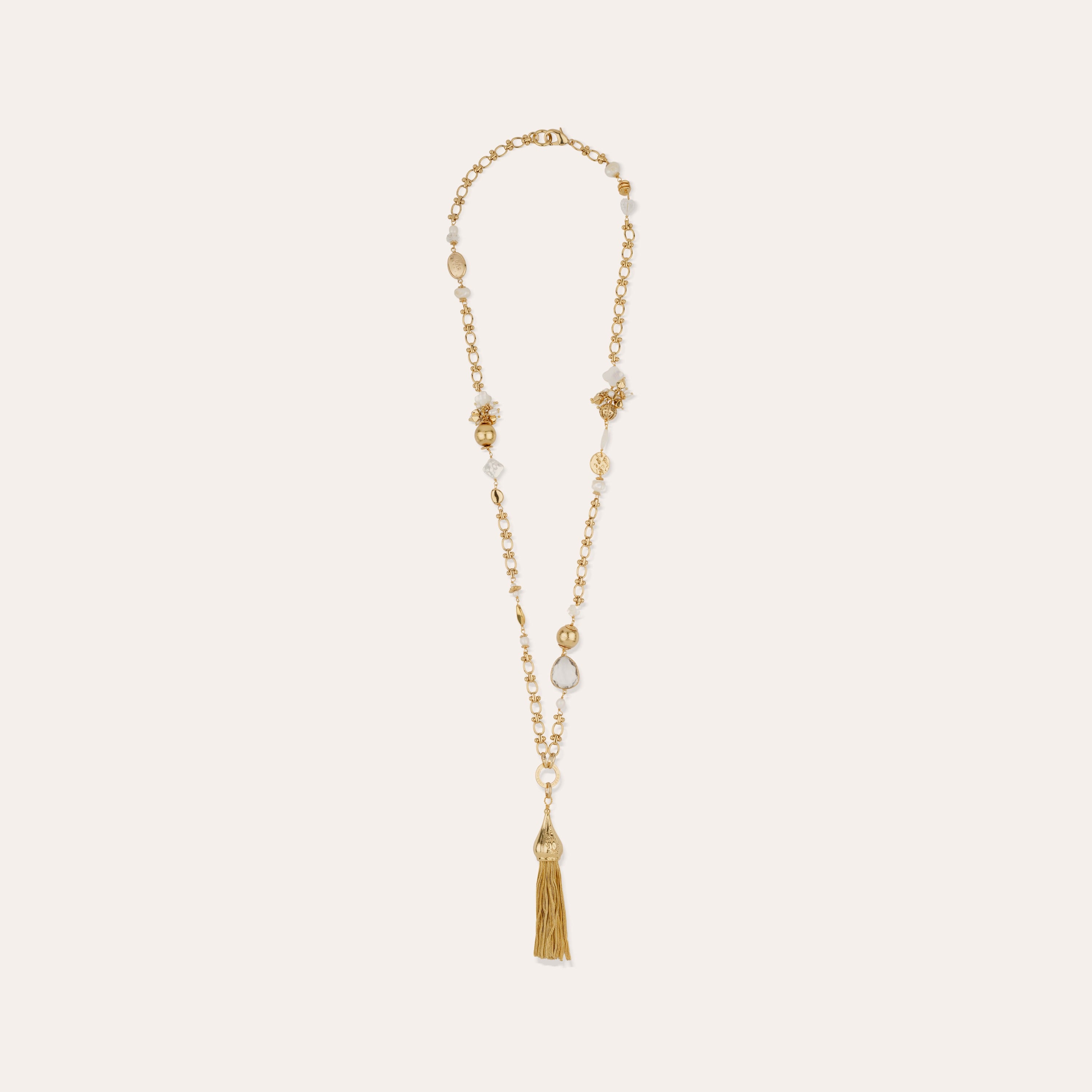 gas-bijoux-sautoir-pompom-nacre-blanche-dor-l-or-fin-pierres-fines-et-pampilles image 3