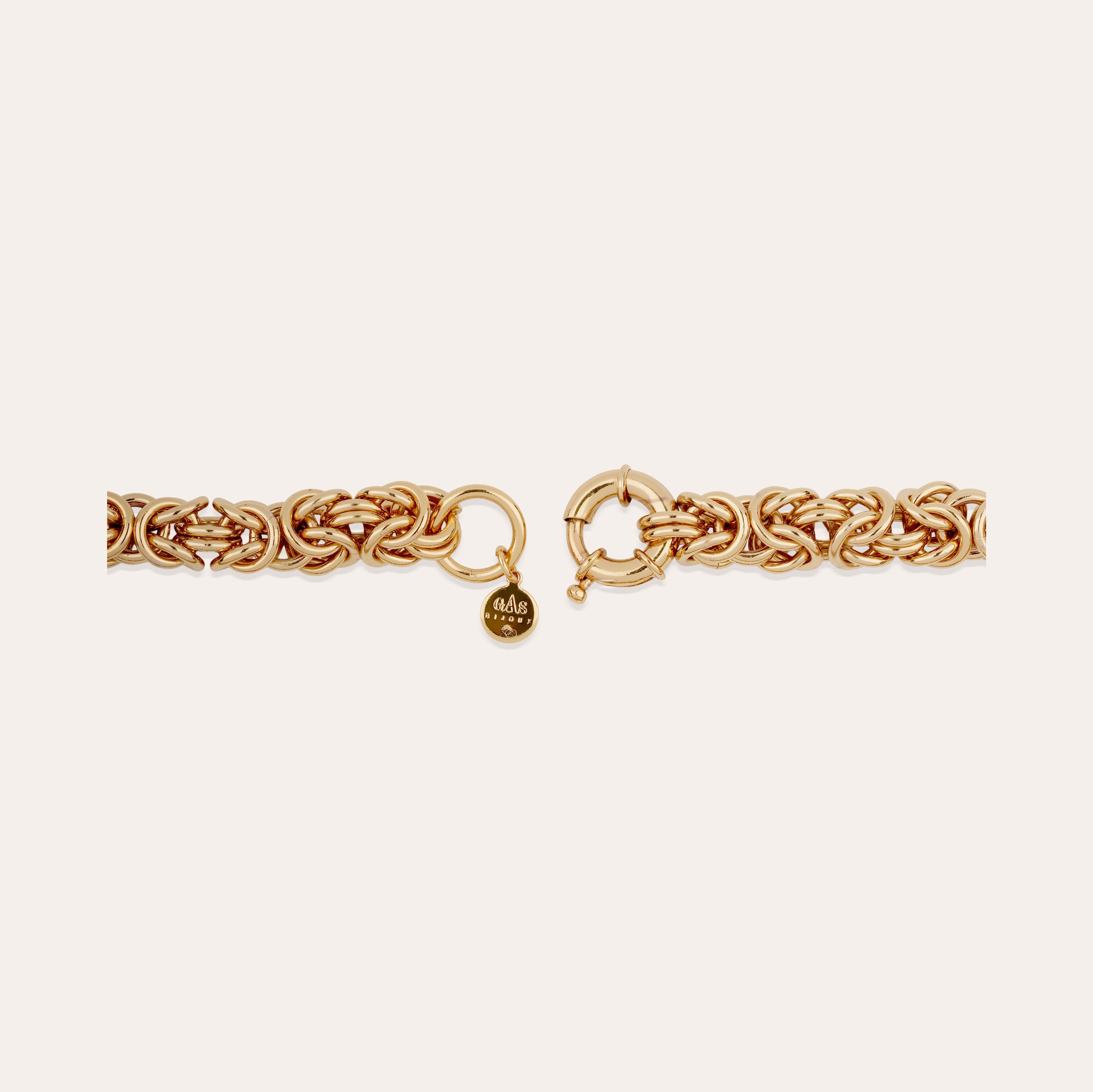 gas-bijoux-collier-claude-dor-cha-ne-maille-byzantine-d-grad-e-l-or-fin image 3