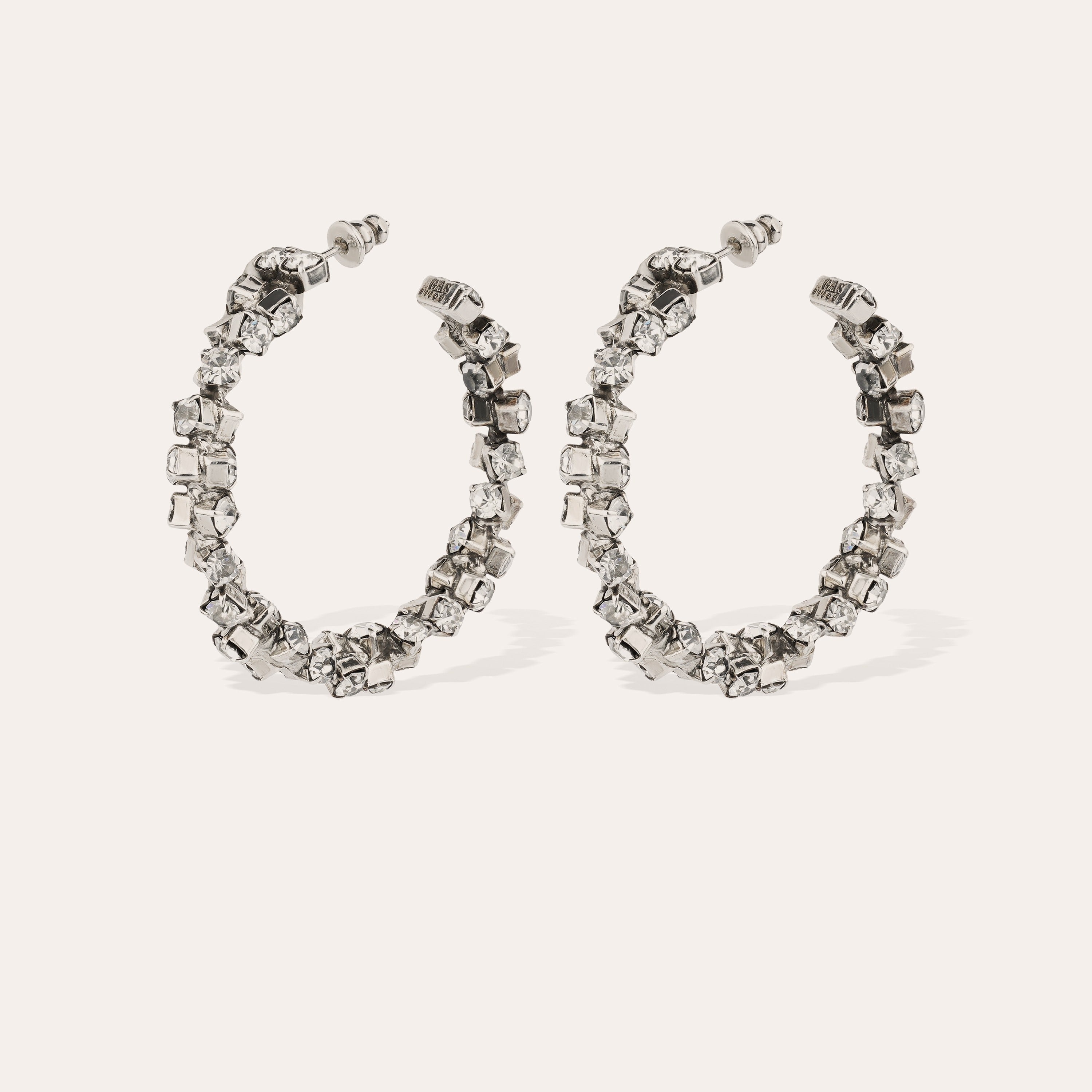 gas-bijoux-boucles-d-oreilles-cr-oles-tr-vise-rhodi-es-strass image 1