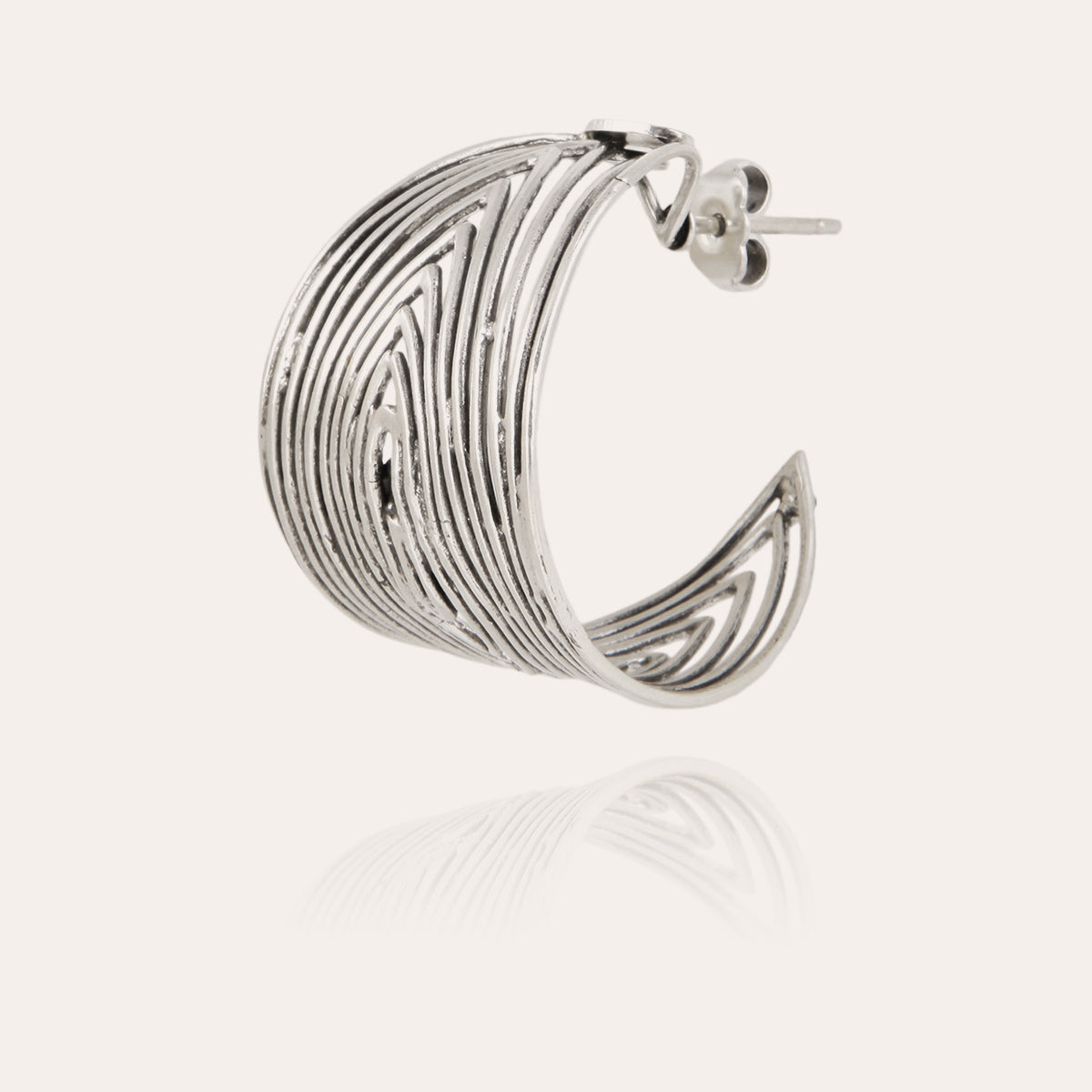 gas-bijoux-wave-boucles-d-oreilles-cr-oles-argent-es-martel-es-la-main image 3