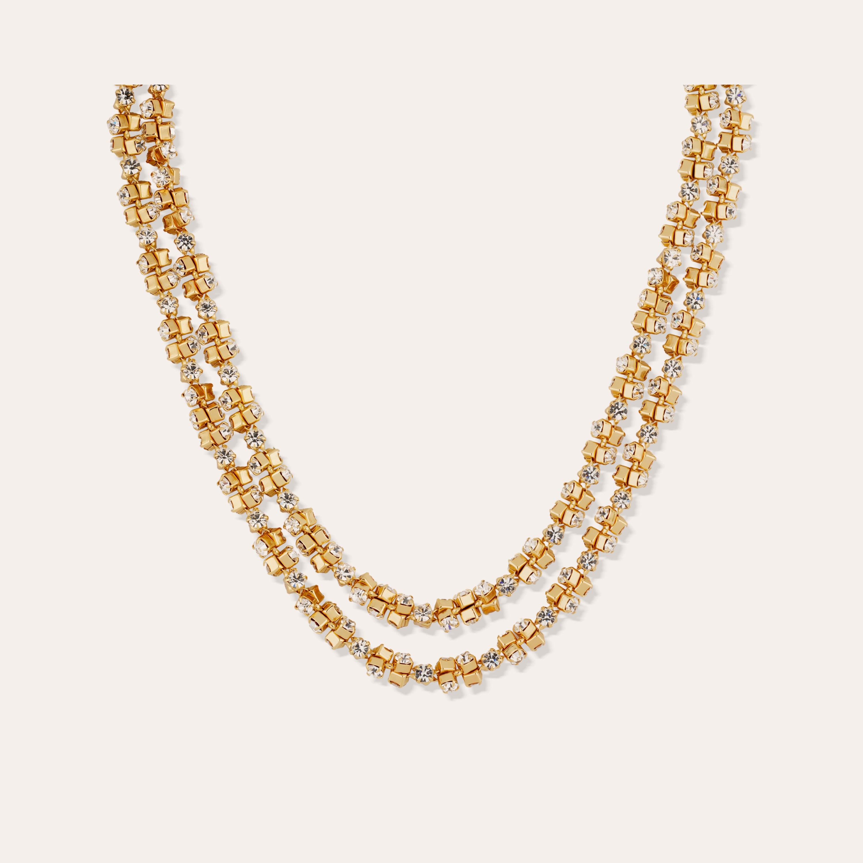 gas-bijoux-collier-tr-vise-strass-dor-l-or-fin-rang-de-strass-mont-s-sur-griffes image 1