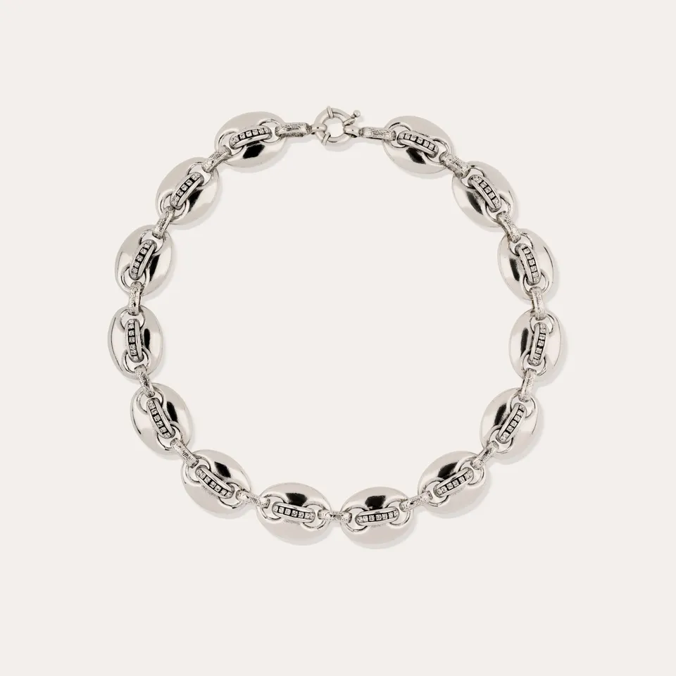 gas-bijoux-collier-cophea-strass-mini-argent-maille-marine-45-cm image 1