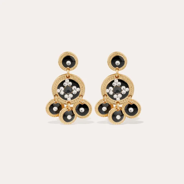 gas-bijoux-sequin-deux-rangs-boucles-d-oreilles-pendantes-dor-es-l-or-fin image 1
