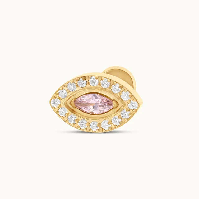 obsidian-piercing-celeste-pink-piercing-il-zircon-rose-h-lix-flat image 1