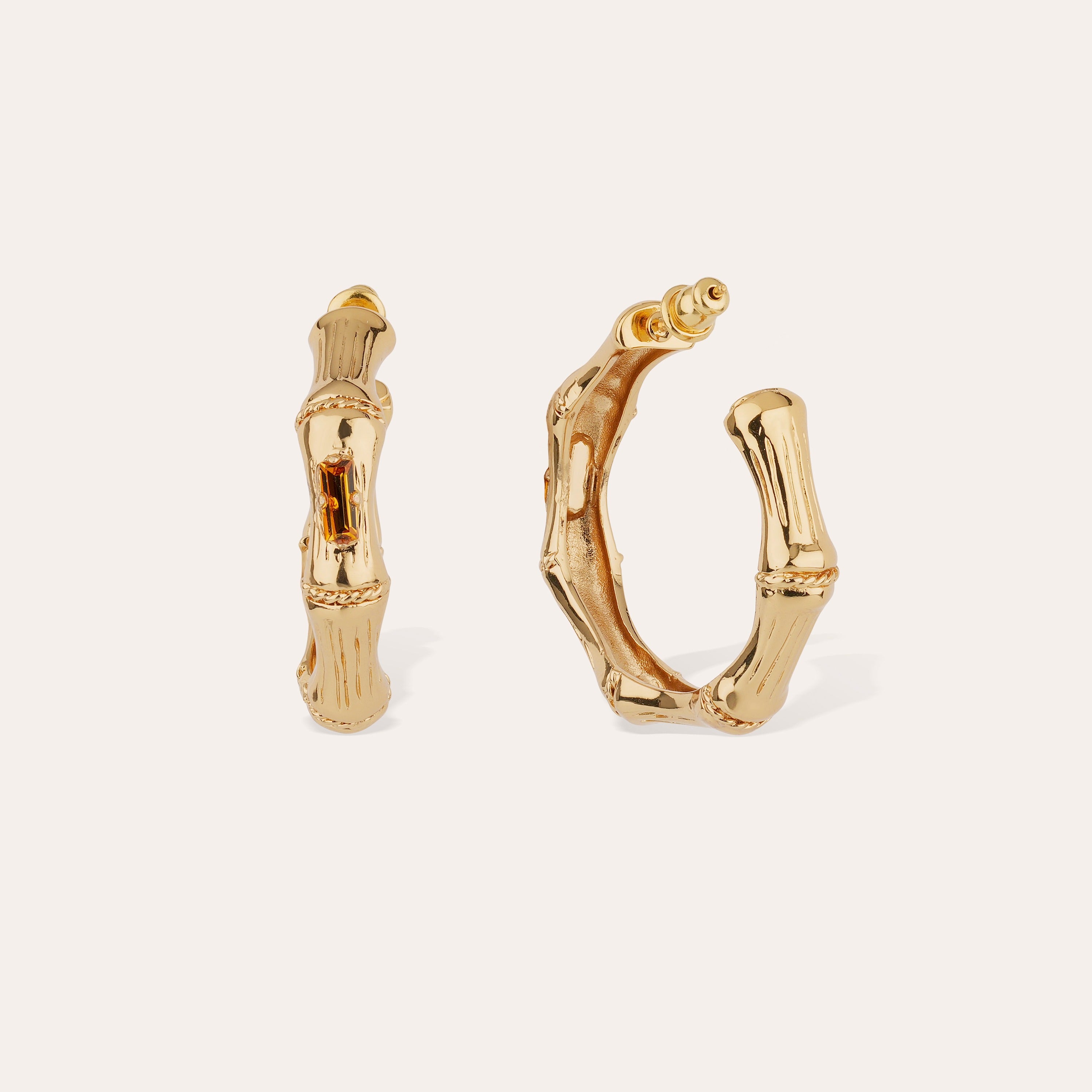 gas-bijoux-boucles-d-oreilles-cr-oles-bambou-strass-petit-mod-le-dor image 3