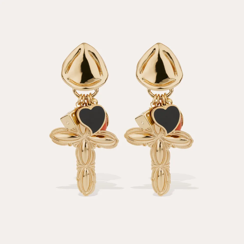 gas-bijoux-suerte-boucles-d-oreilles-pendantes-dor-es-charms-porte-bonheur image 1