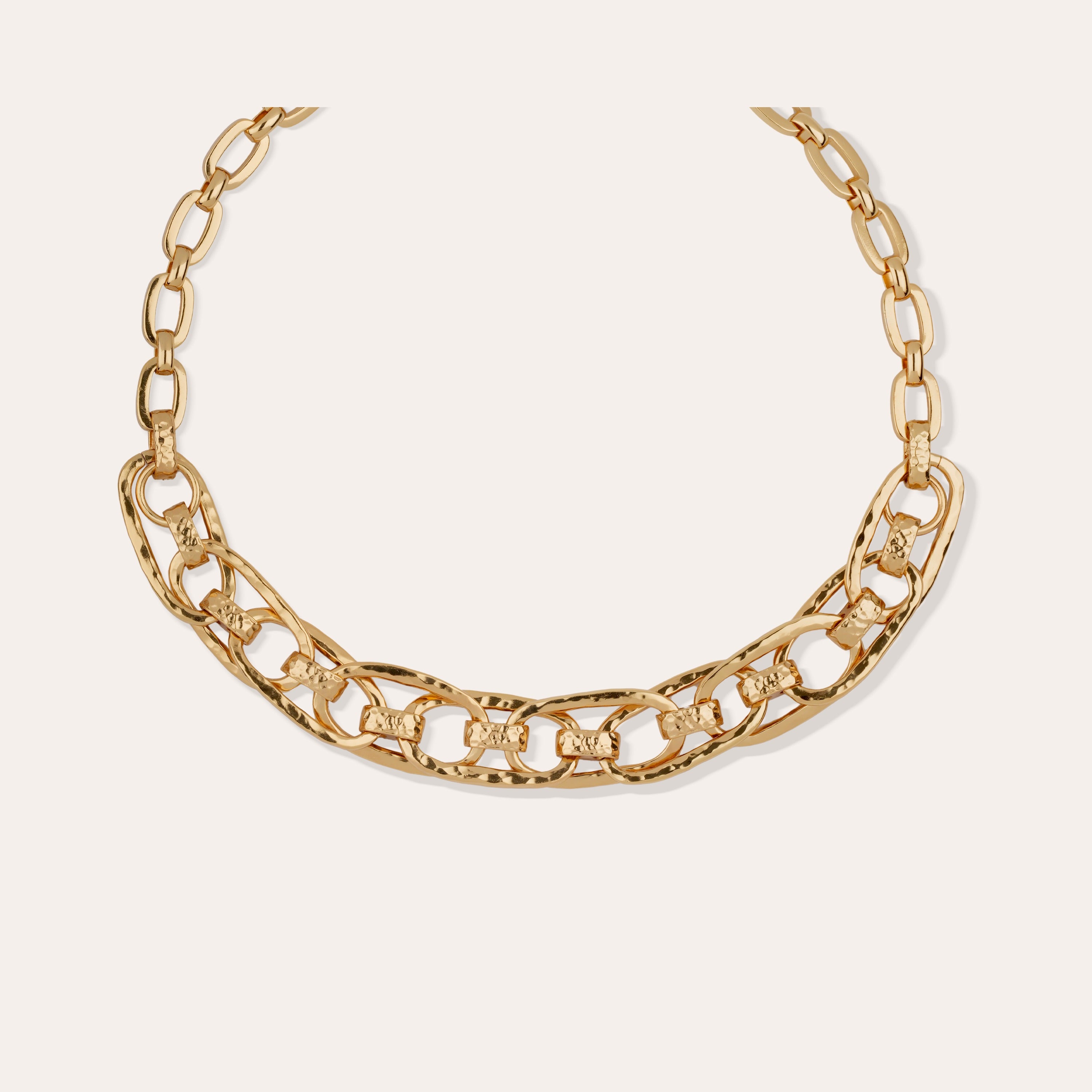 gas-bijoux-collier-maille-ovale-multi-dor-l-or-fin-maillons-martel-s-la-main-fer image 3