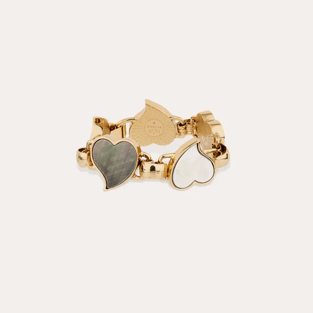 gas-bijoux-bracelet-mirage-coeur-multi-bracelet-dor-c-urs-en-marqueterie-pierres image 1