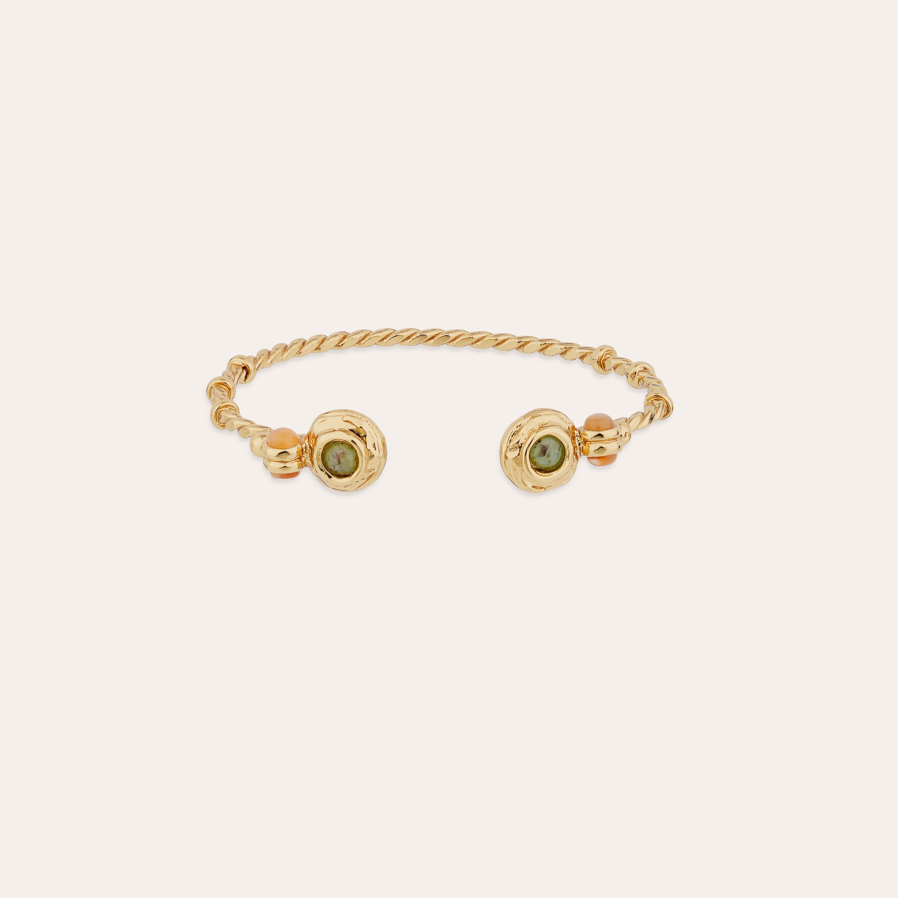 gas-bijoux-amarante-torsade-mini-bracelet-jonc-dor-l-or-fin-cabochons-pierres-fi image 1