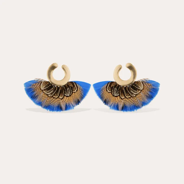 gas-bijoux-boucles-d-oreilles-positano-anneau-dor-et-plumes-teint-es image 1