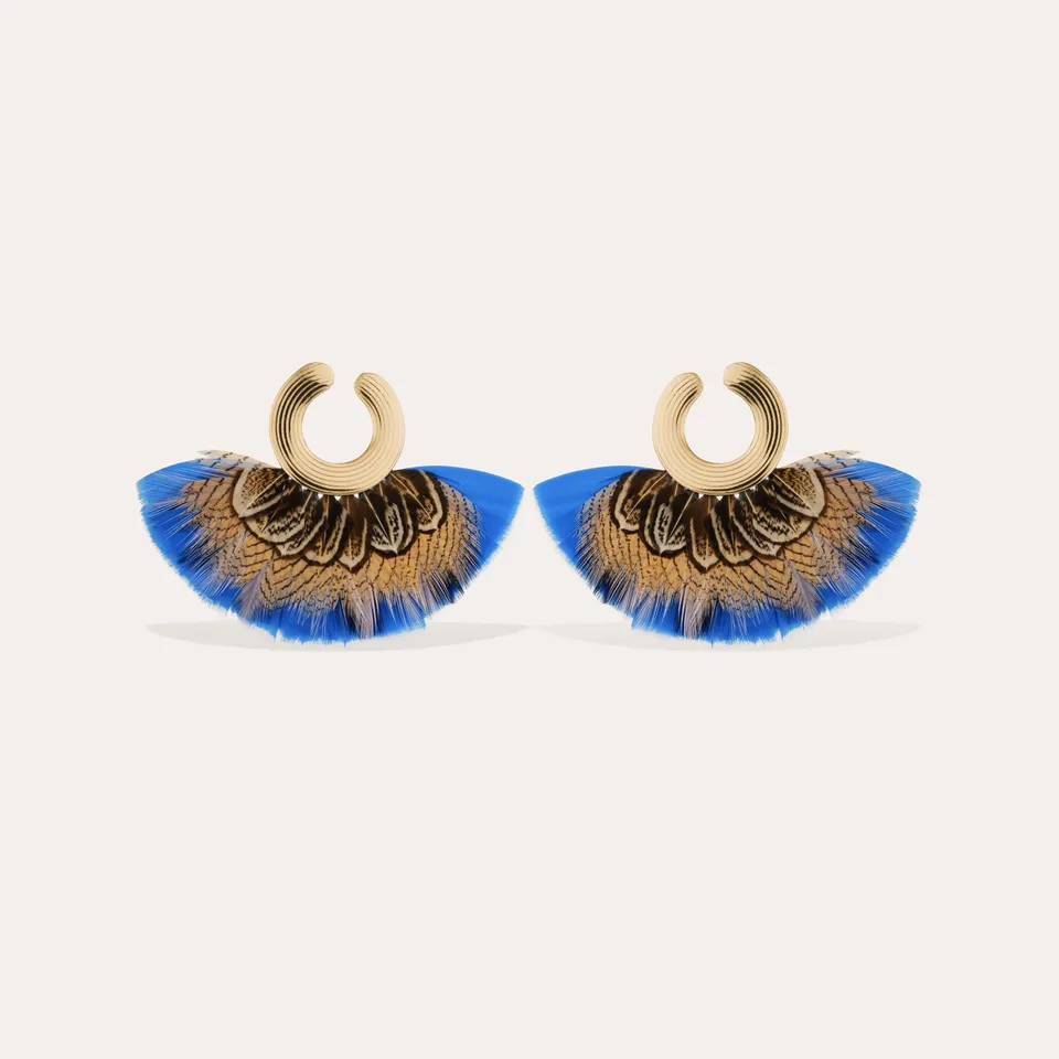 gas-bijoux-boucles-d-oreilles-positano-anneau-dor-et-plumes-teint-es image 1