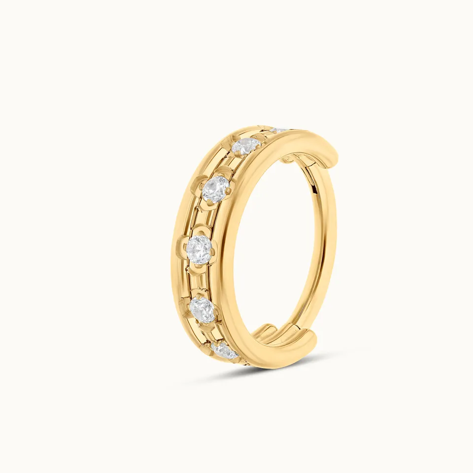 obsidian-piercing-electra-anneau-triple-rang-zircon-titane image 1