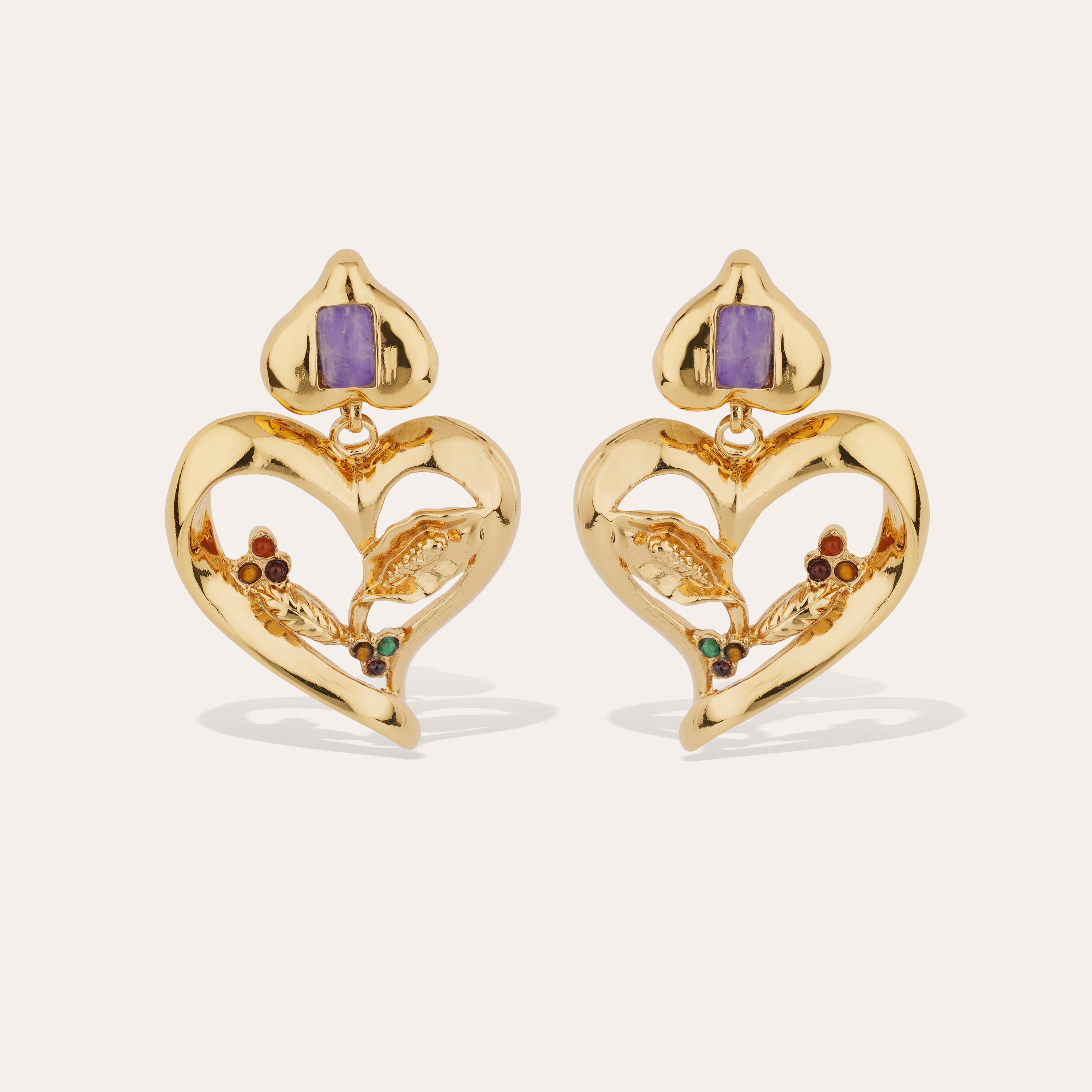 gas-bijoux-boucles-d-oreilles-odalys-am-thyste-boucles-pendantes-dor-es-c-ur-gra image 1