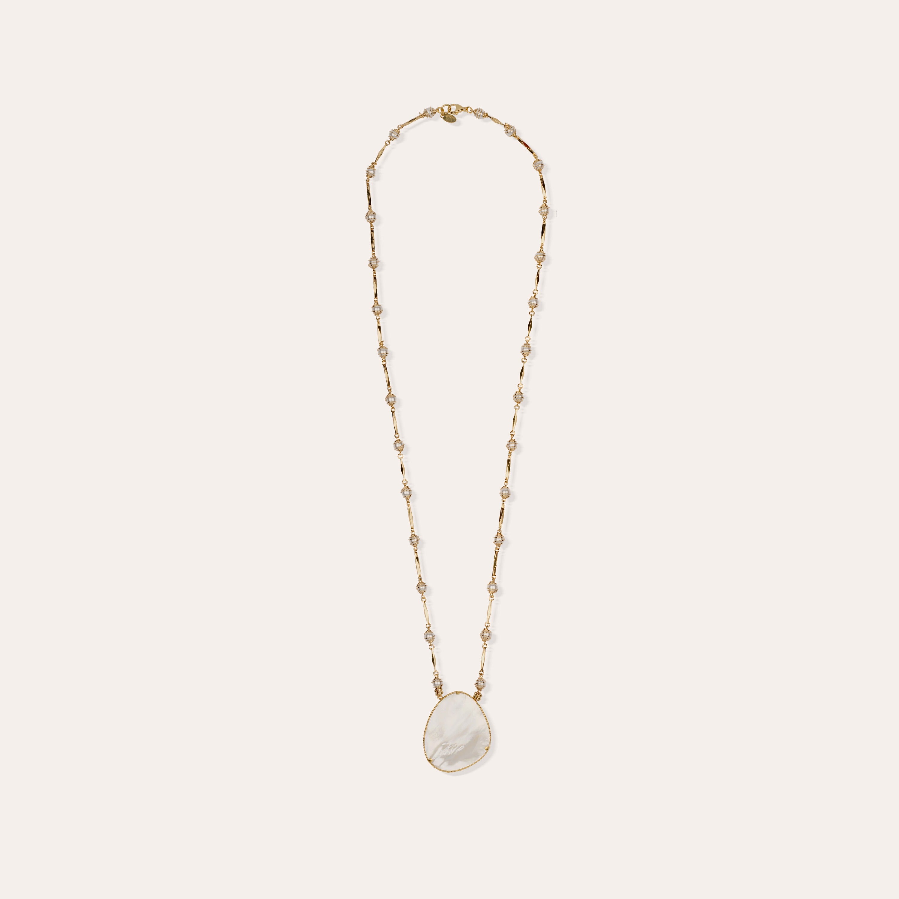gas-bijoux-sautoir-perla-gipsea-grand-mod-le-nacre-blanche-cha-ne-dor-e-l-or-fin image 4