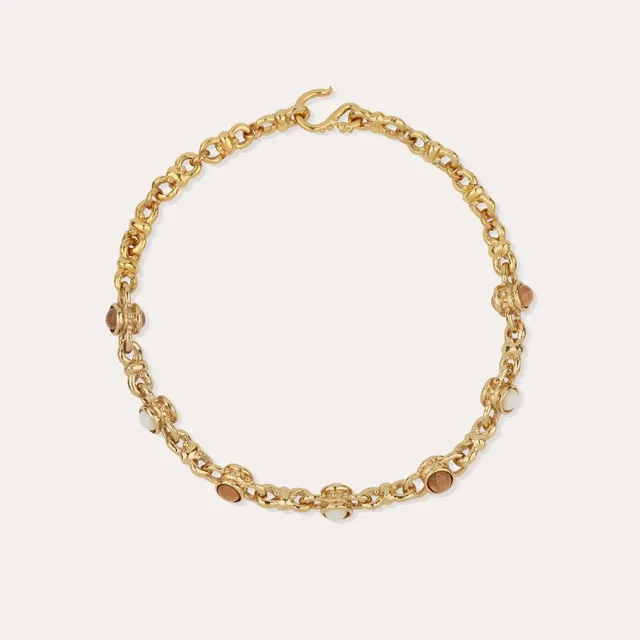 gas-bijoux-collier-amarante-cabochons-multi-dor-nacre-blanche-bois image 1