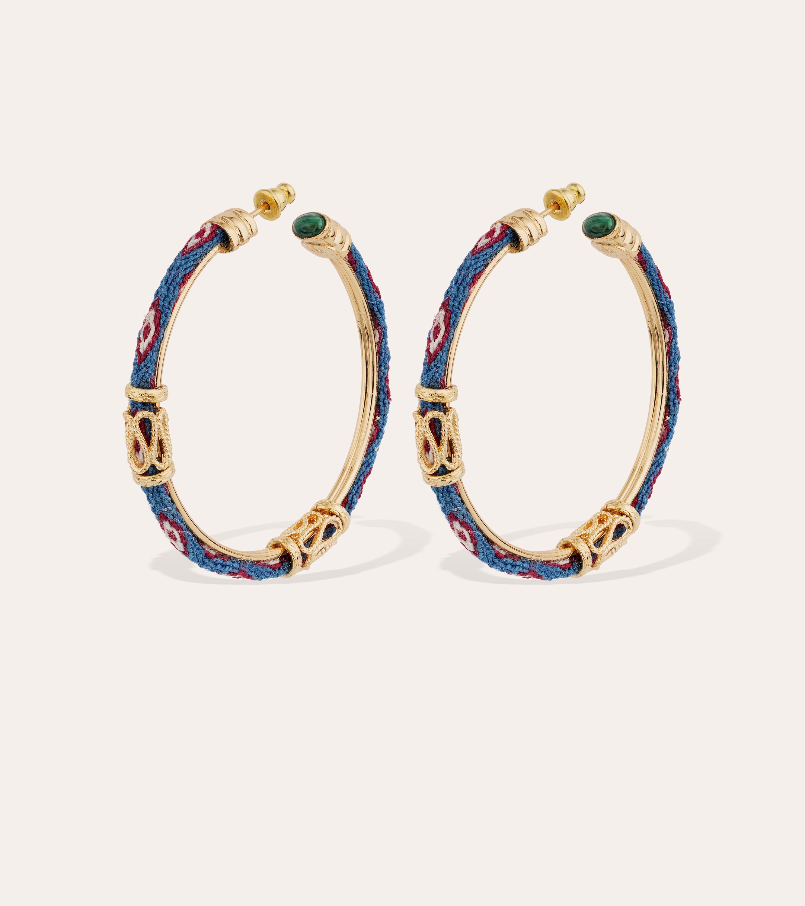 gas-bijoux-cr-oles-lima-cabochons-fibre-d-alpaga-tiss-e-main-dor-es-l-or-fin image 1
