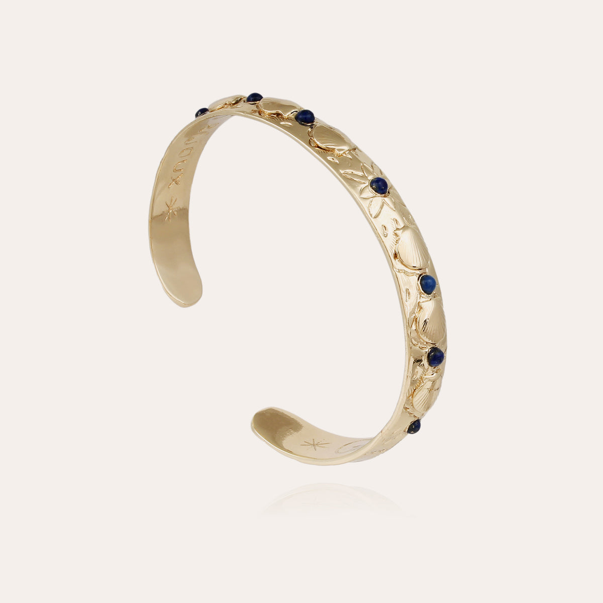 gas-bijoux-bracelet-jonc-coki-dor-l-or-fin-fleurs-et-cabochons image 2