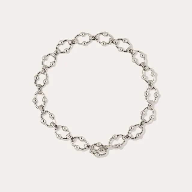 gas-bijoux-collier-rivage-argent-cha-ne-maillons-ovales-vintage-avec-charms-mira image 1