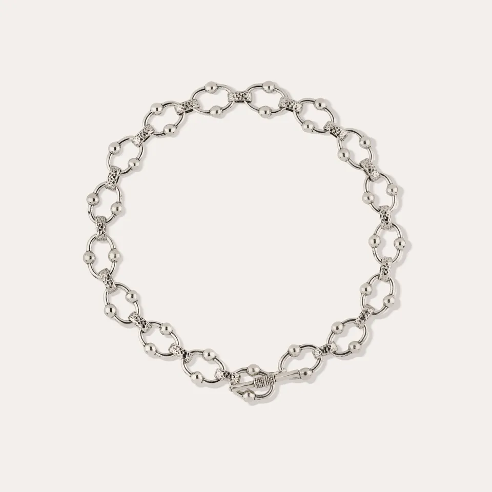gas-bijoux-collier-rivage-argent-cha-ne-maillons-ovales-vintage-avec-charms-mira image 1