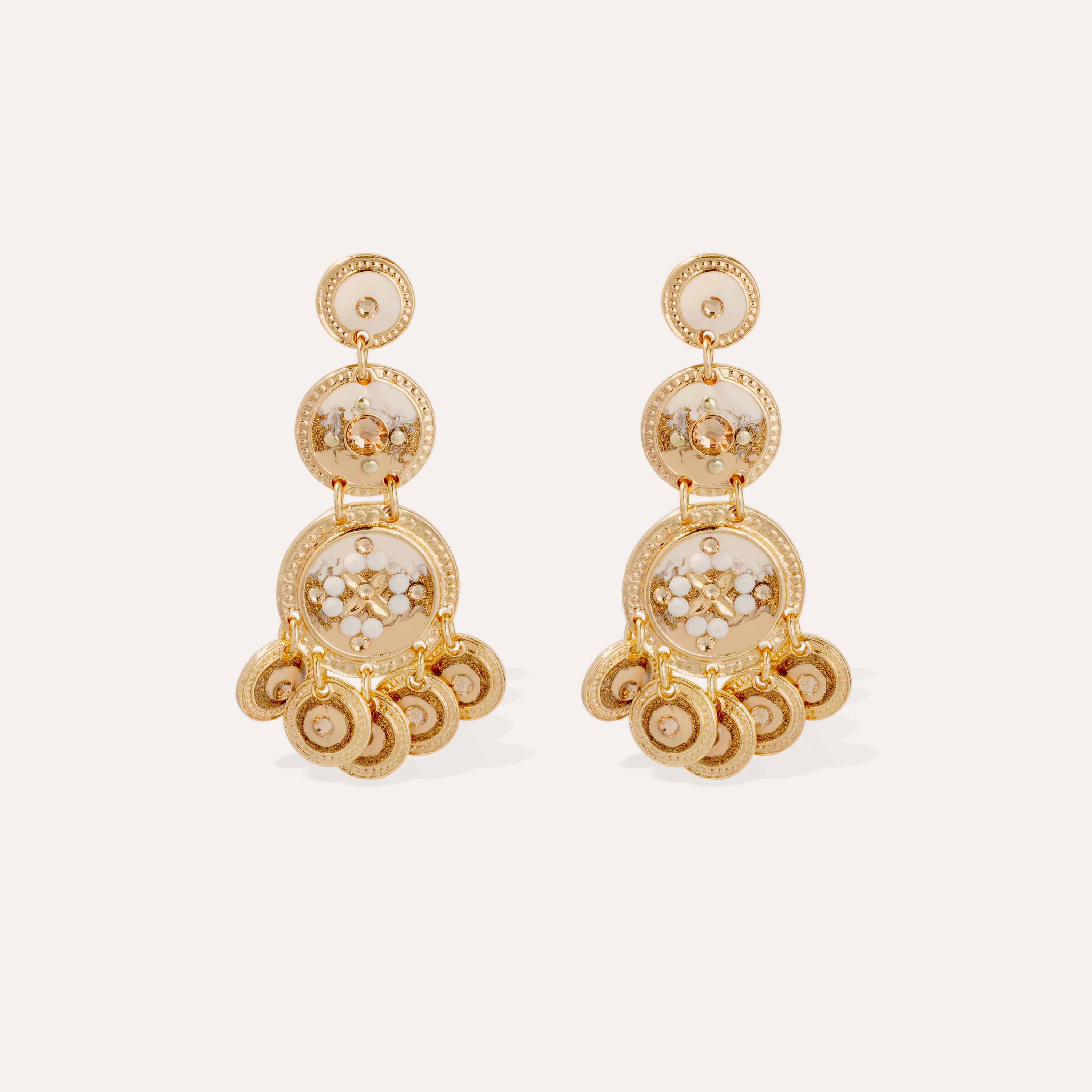 gas-bijoux-boucles-d-oreilles-sequin-trois-rangs-pendantes-dor-es-mail-et-strass image 1