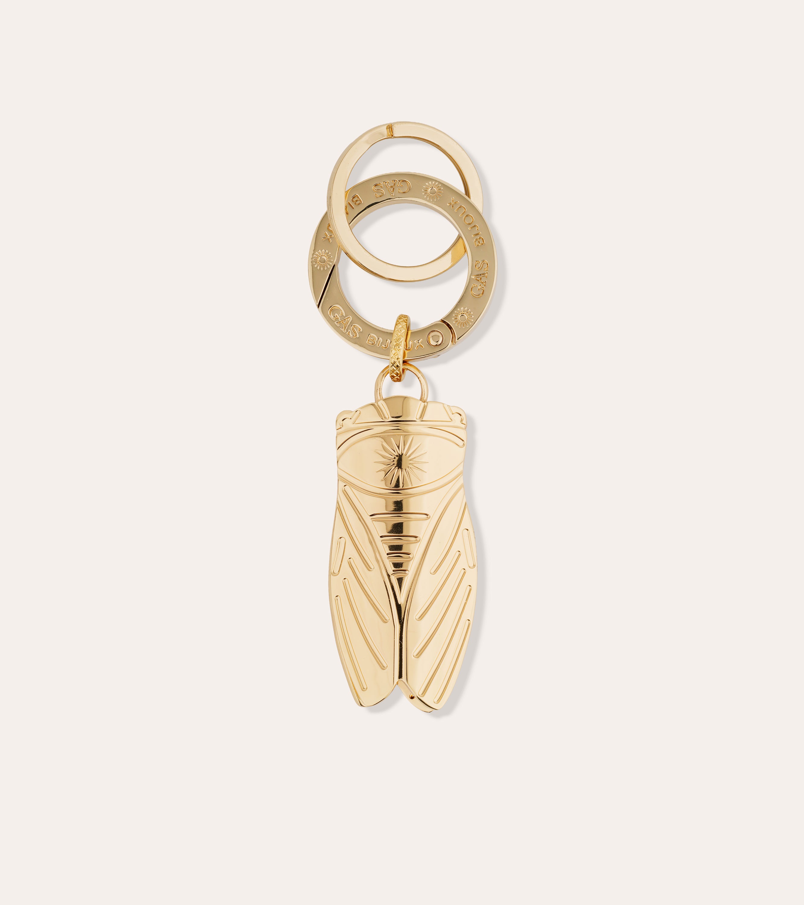 gas-bijoux-porte-cl-s-cigale-grand-mod-le-charms-de-sac-laiton-dor-or-fin image 1