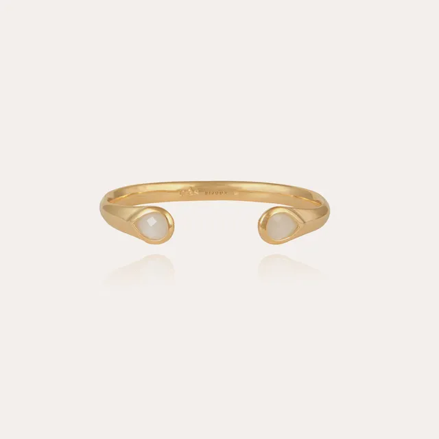 gas-bijoux-bracelet-jonc-saint-germain-dor-nacre-blanche-taille-ajustable image 1