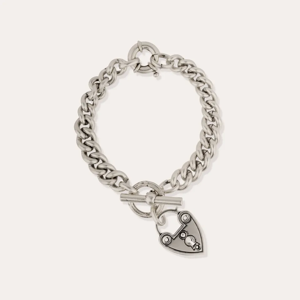 gas-bijoux-bracelet-locked-argent-cha-ne-cadenas-c-ur image 1