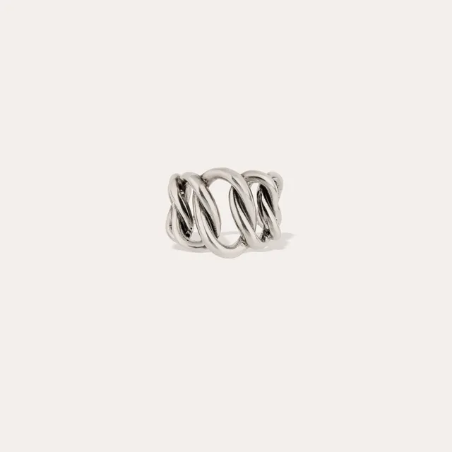 gas-bijoux-bague-bronx-argent-e-maille-gourmette-ajustable image 1