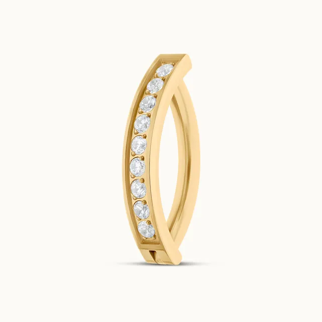 obsidian-piercing-sappho-bijou-de-nombril-clicker-titane-pvd-gold-et-zircons image 1
