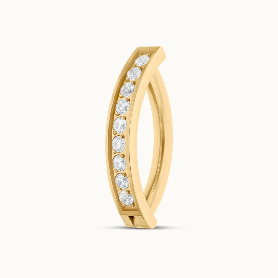 obsidian-piercing-sappho-bijou-de-nombril-clicker-titane-pvd-gold-et-zircons image 1