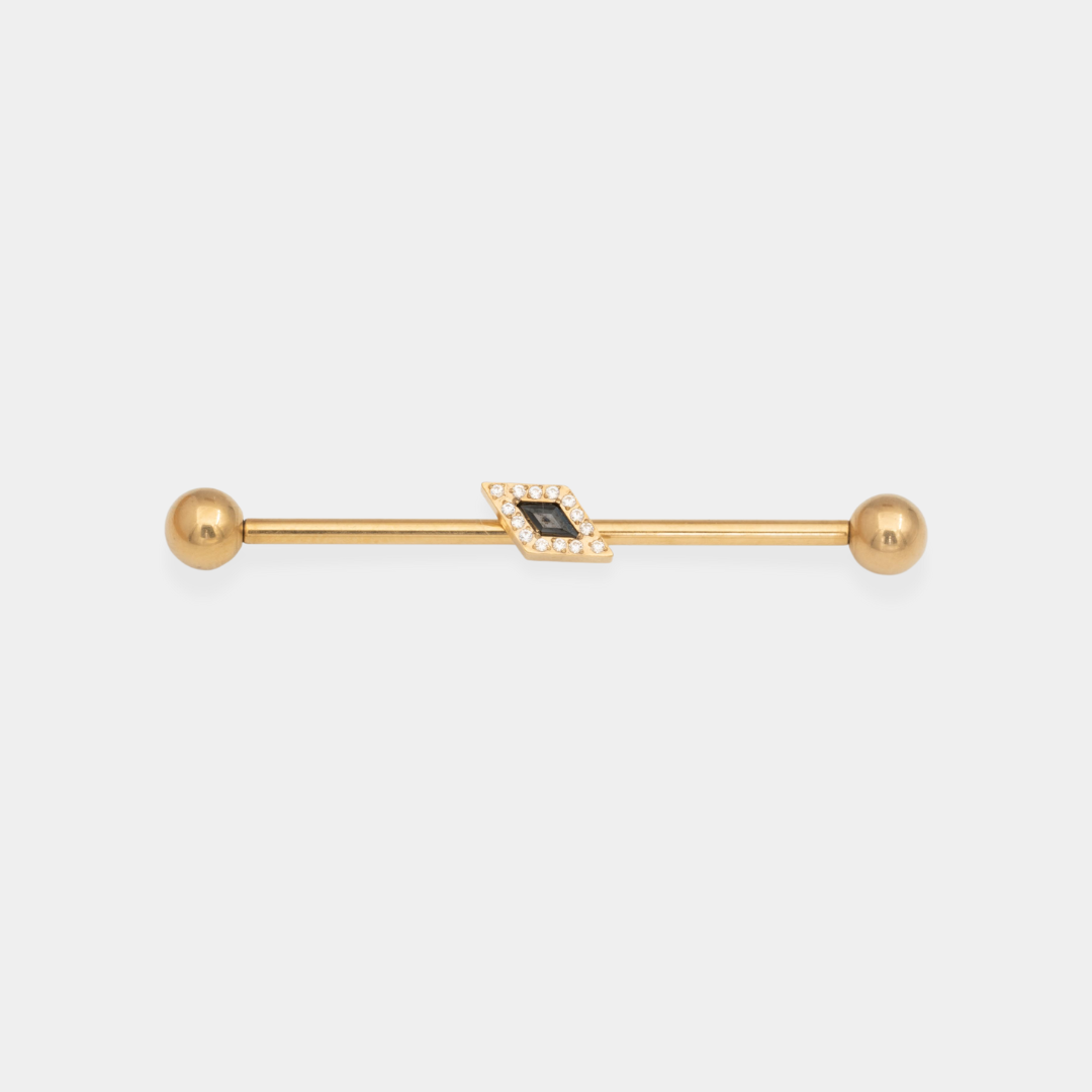 obsidian-piercing-industriel-had-s-piercing-industriel-en-titane-motif-losange-c image 1