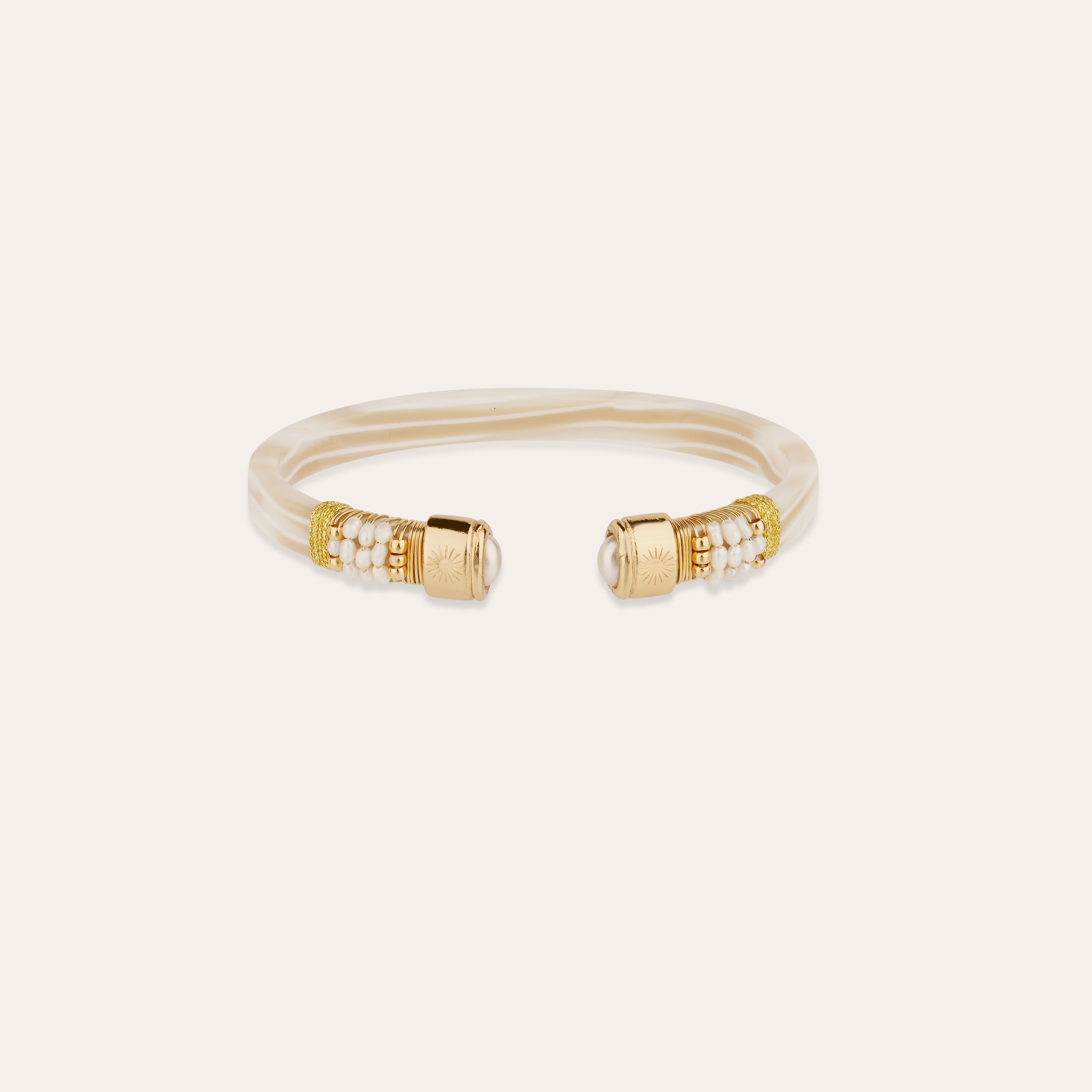gas-bijoux-sarina-ac-tate-dor-bracelet-jonc-fin-emball-de-tissu-ivoire-avec-cabo image 1