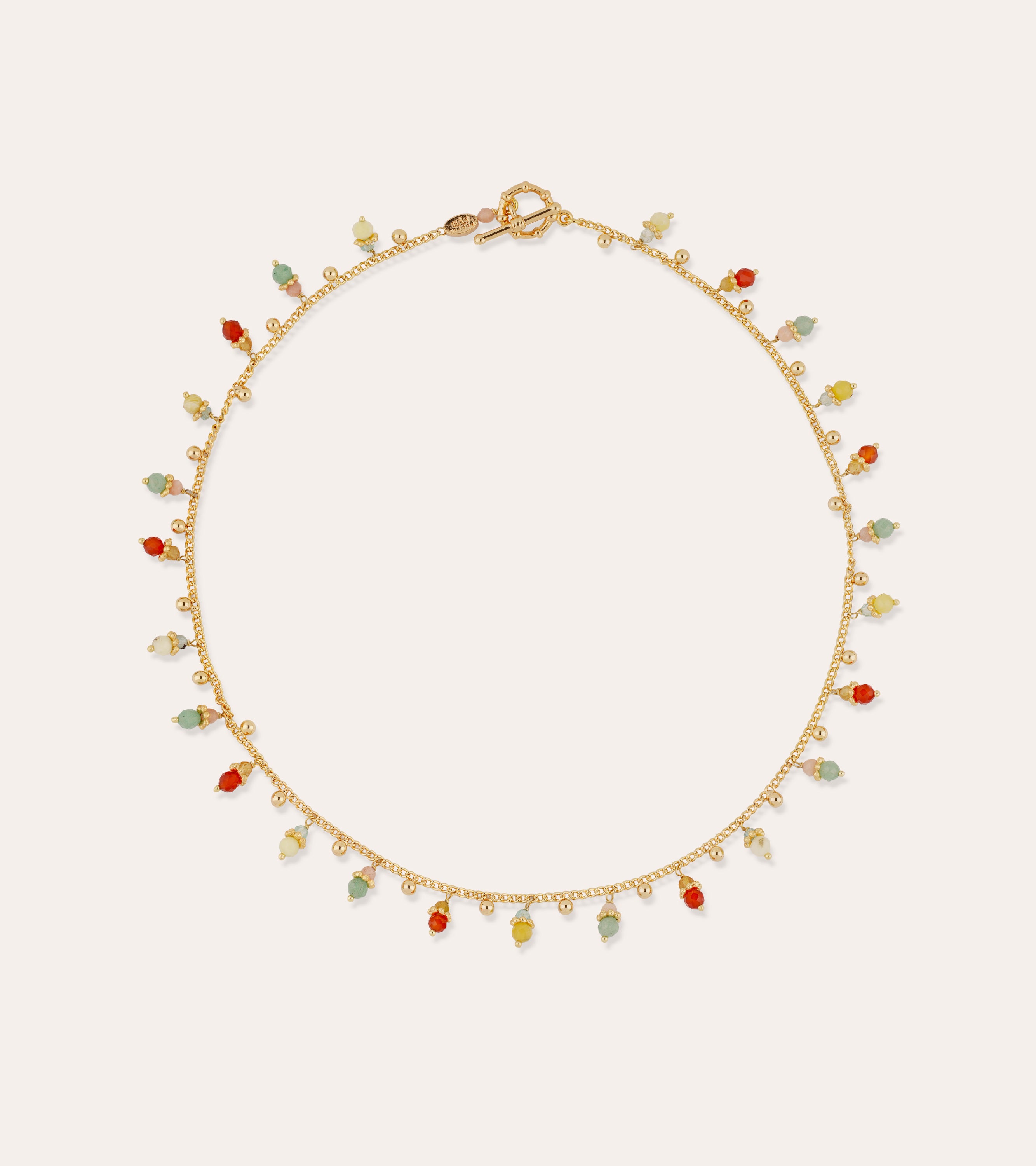 gas-bijoux-collier-tangerine-quartz-vert-et-cornaline-dor-or-fin image 1