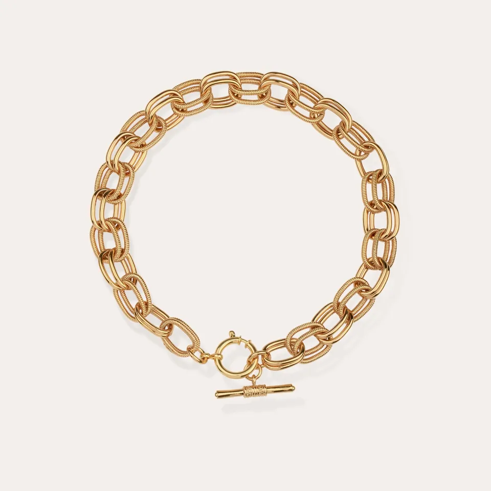gas-bijoux-collier-bell-collier-cha-ne-anneaux-lisses-et-stri-s-dor-l-or-fin-37- image 1