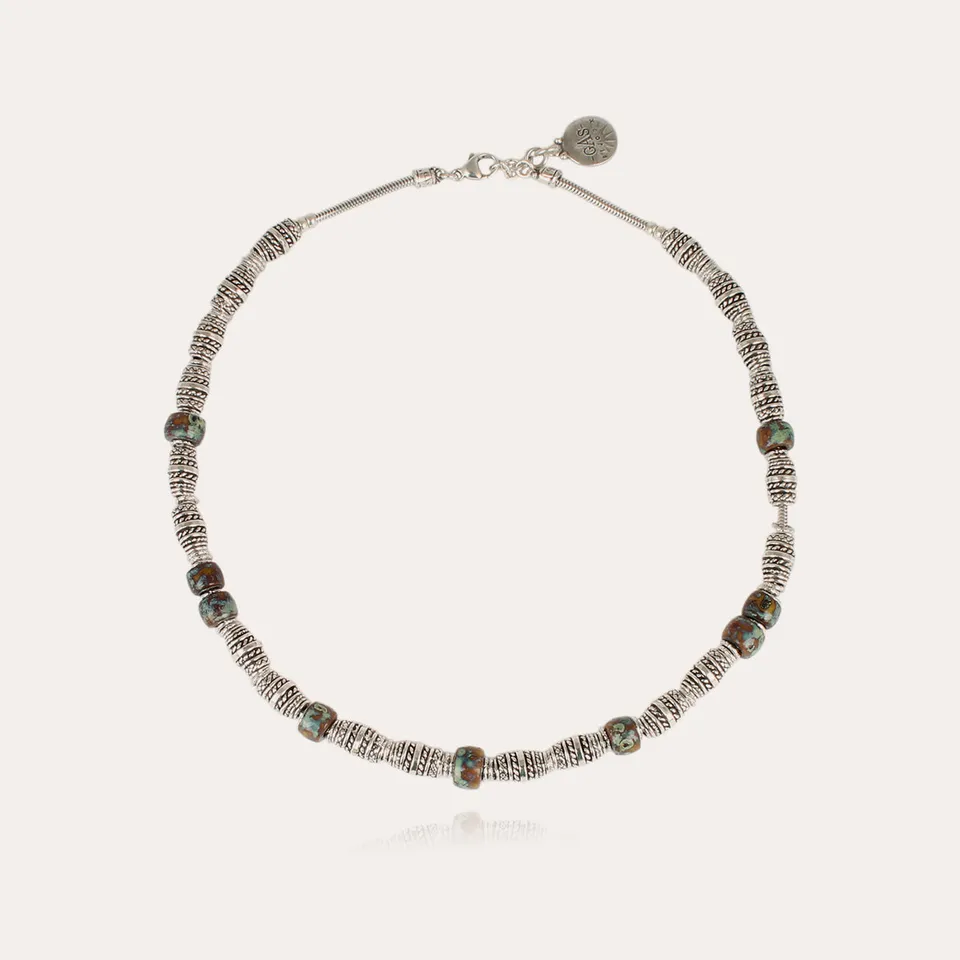 gas-bijoux-collier-bob-argent-anneaux-vintage-et-perles-de-bois-maill-es-longueu image 1