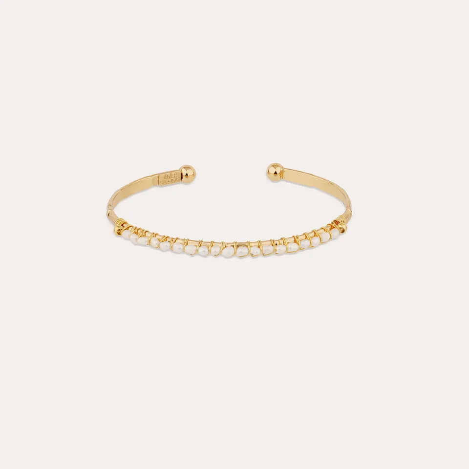 gas-bijoux-bracelet-lyre-jonc-petit-mod-le-dor-nacre-blanche image 1