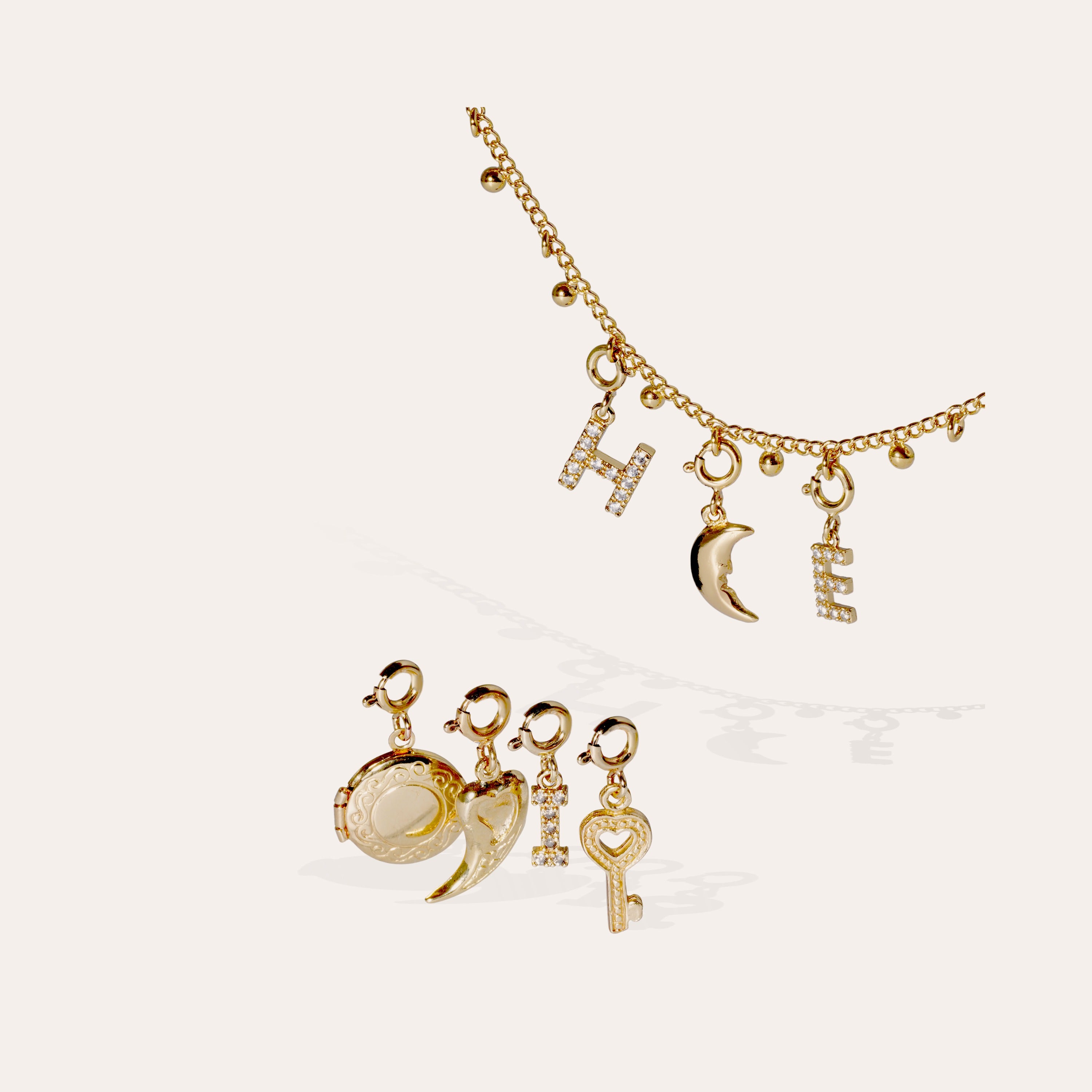 gas-bijoux-charms-pendentif-clef-strass-charm-dor-symbole image 2