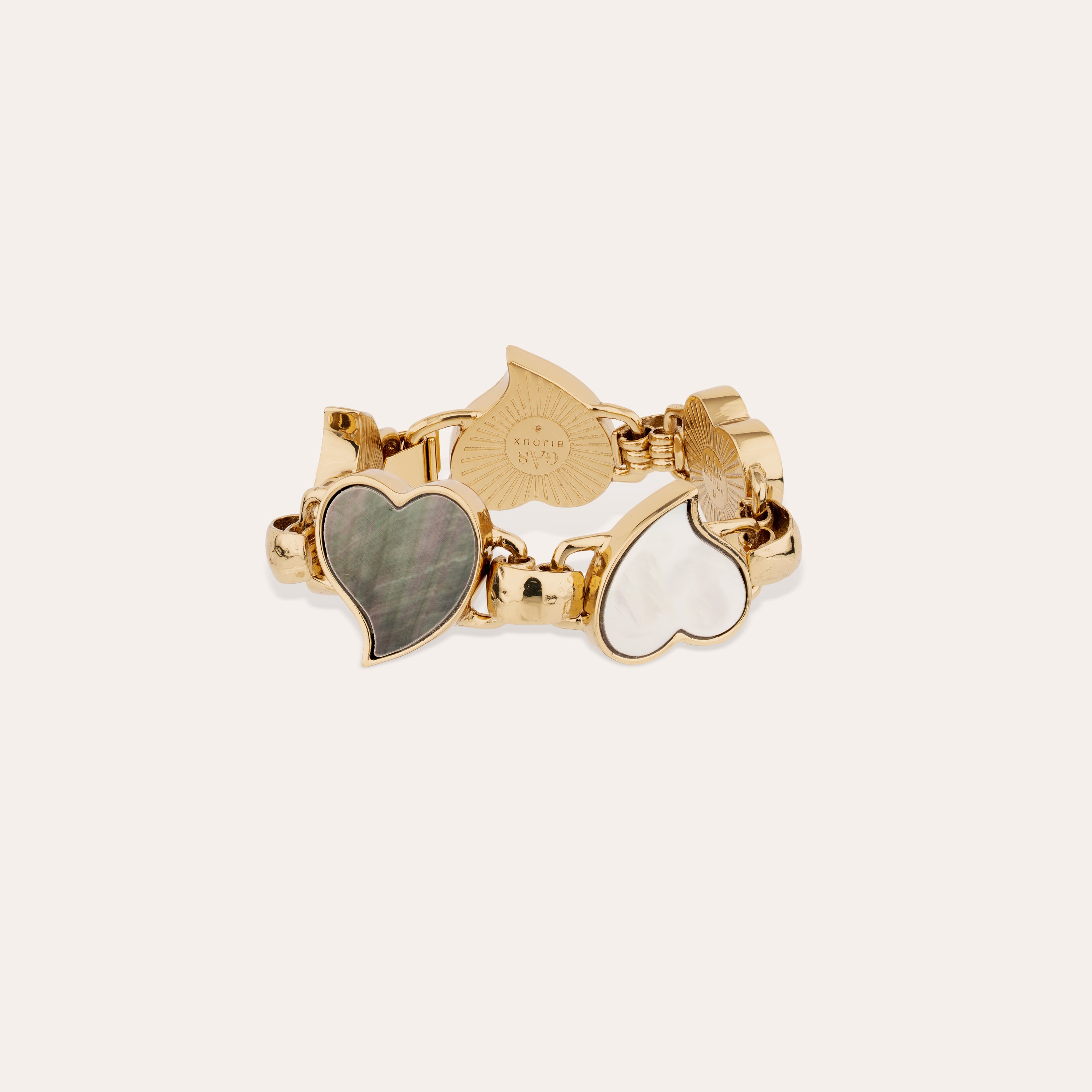 gas-bijoux-bracelet-mirage-coeur-multi-bracelet-dor-c-urs-en-marqueterie-pierres image 1