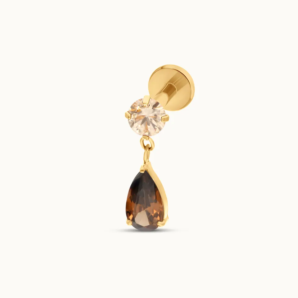 obsidian-piercing-cappuccino-piercing-conch-h-lix-lobe-titane-double-zircon-caf- image 1