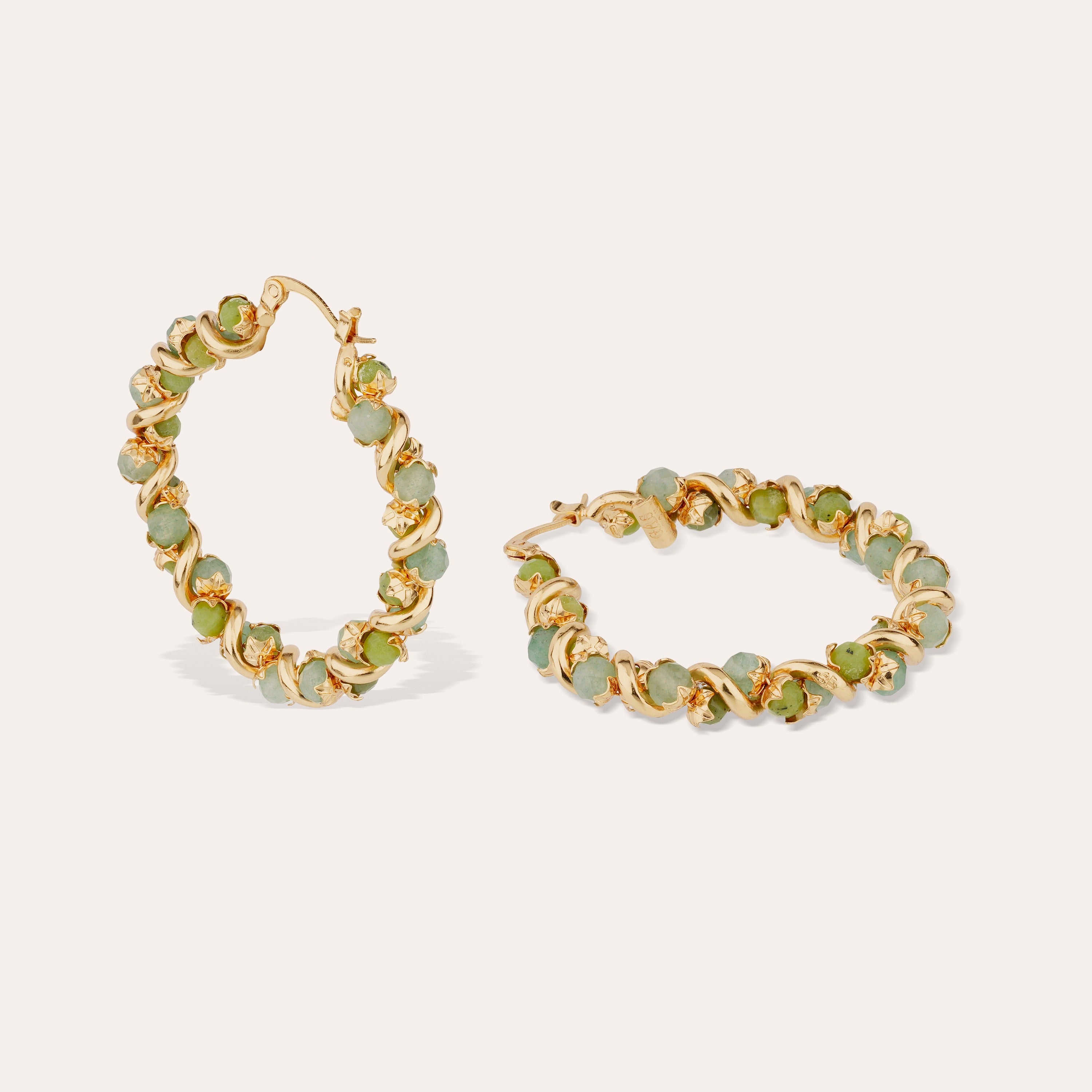 gas-bijoux-boucles-d-oreilles-cr-oles-eurydice-quartz-vert-dor-es-l-or-fin image 2