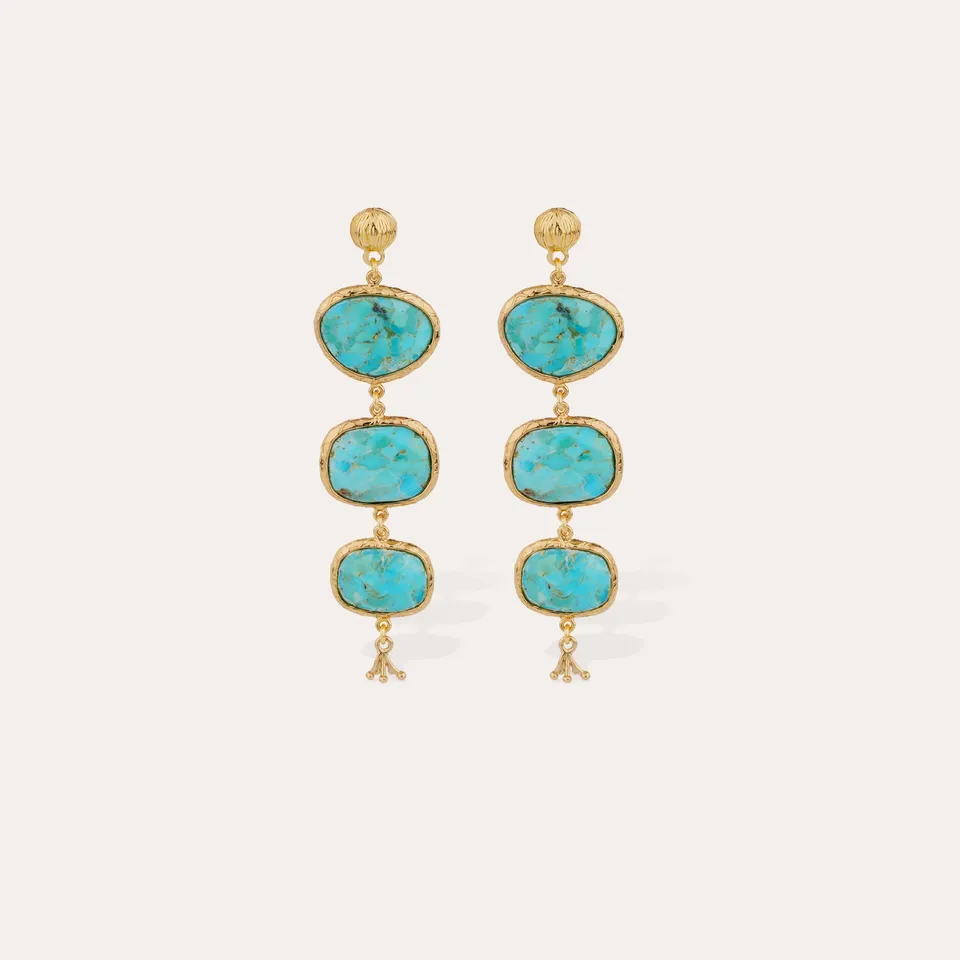 gas-bijoux-boucles-d-oreilles-sil-ne-turquoise-dor-es-pierres-fines image 1