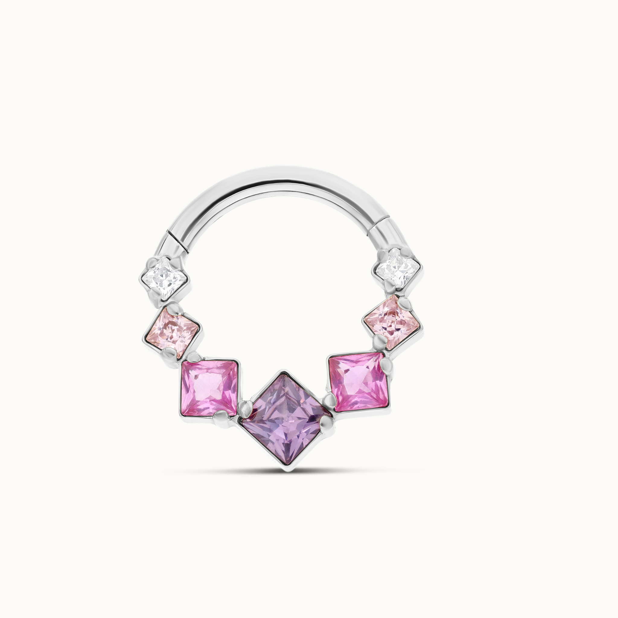 obsidian-piercing-rossini-clicker-titane-avec-cristaux-roses-et-mauves-pour-sept image 2