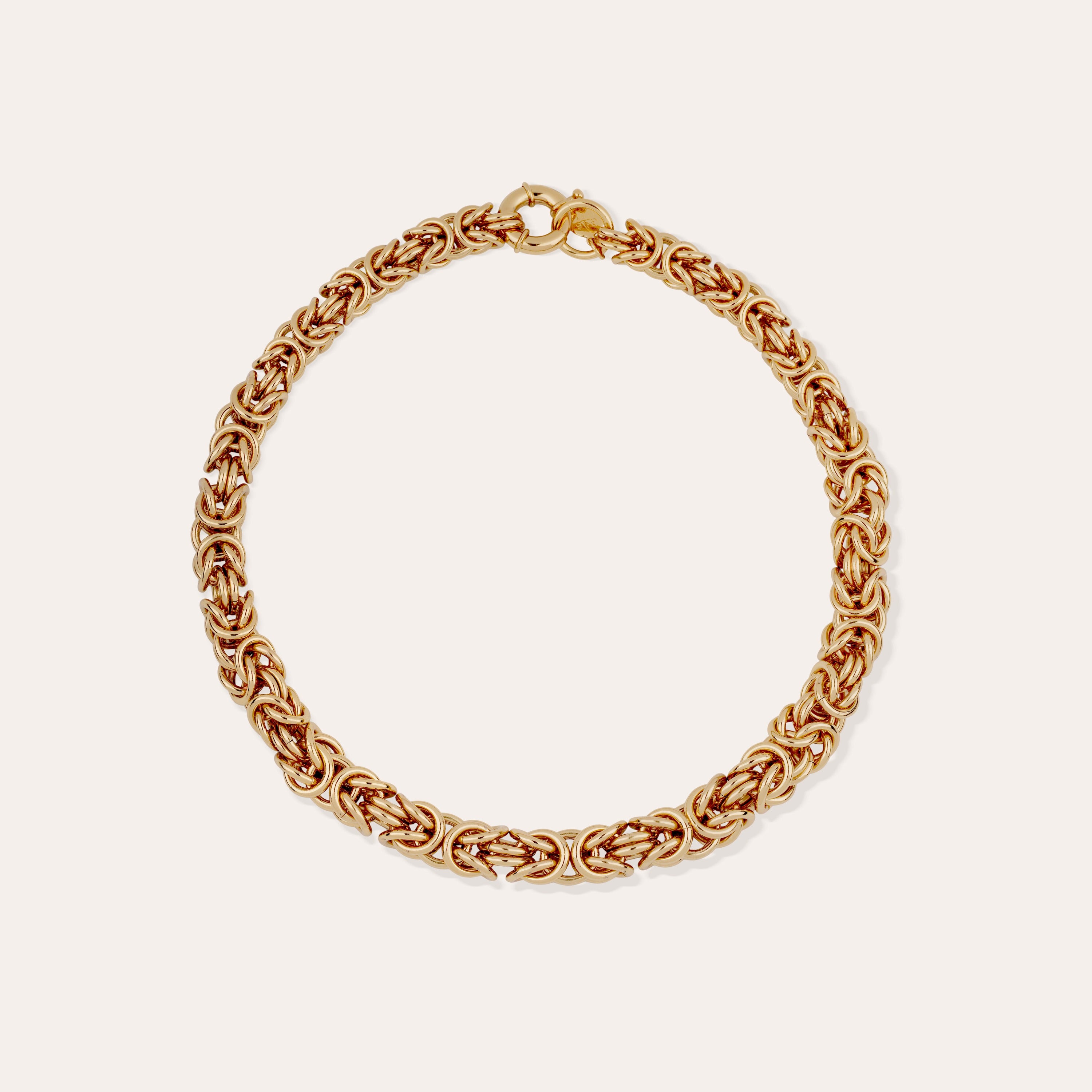 gas-bijoux-collier-claude-dor-cha-ne-maille-byzantine-d-grad-e-l-or-fin image 1
