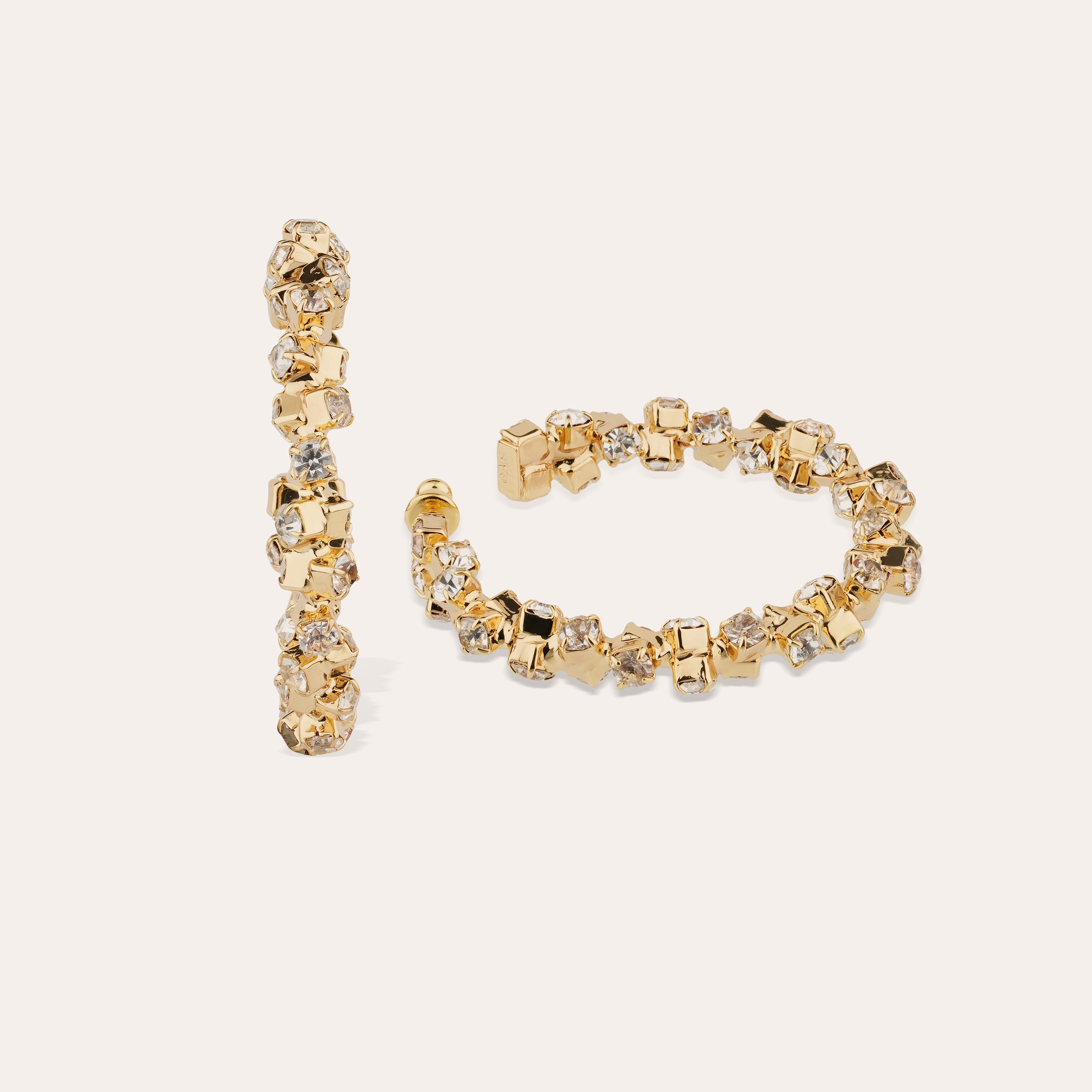gas-bijoux-boucles-d-oreilles-cr-oles-tr-vise-strass-dor-es-l-or-fin image 2