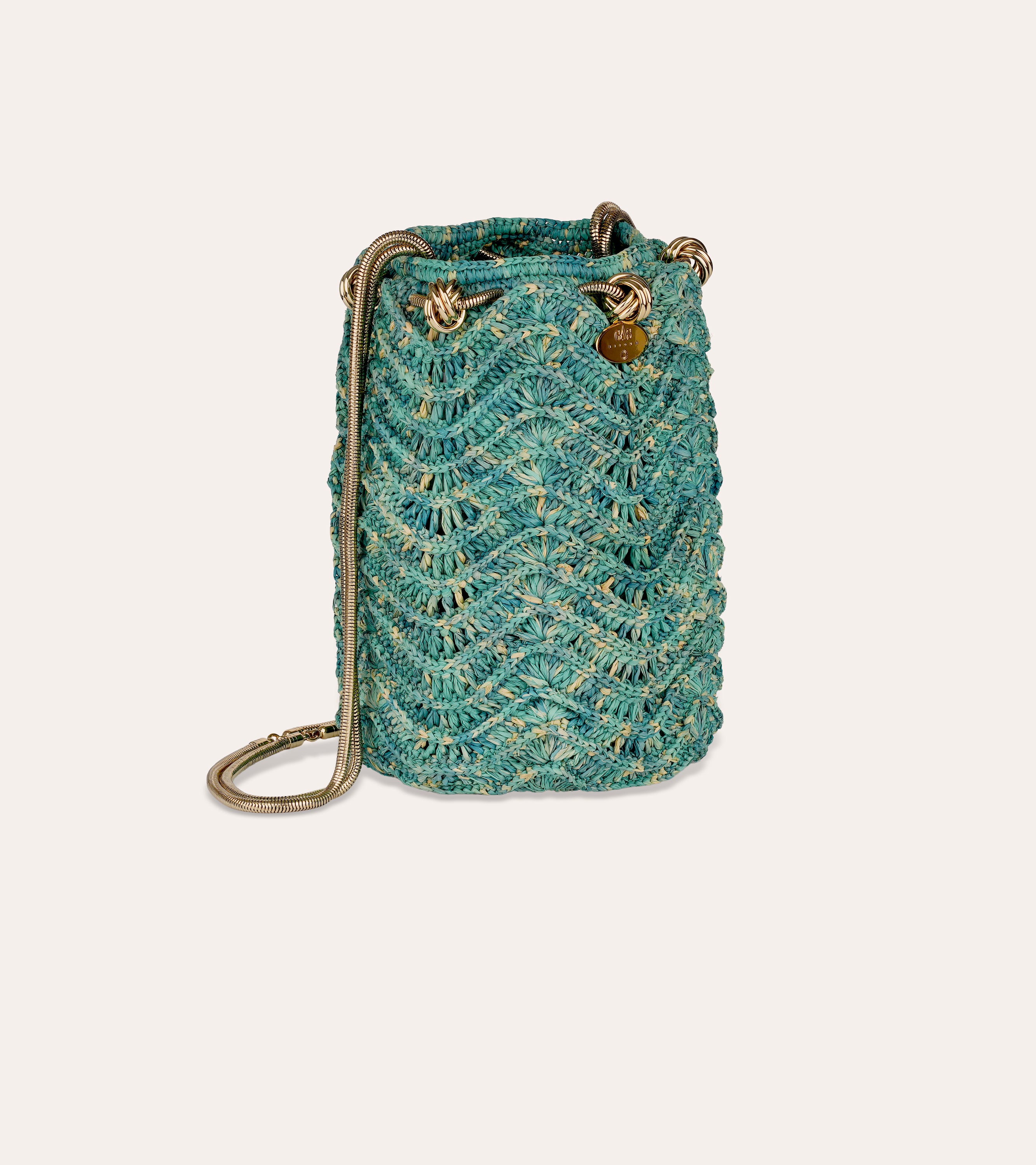 gas-bijoux-sac-bourse-palmiers-turquoise-raphia-avec-cha-ne-dor-e image 2