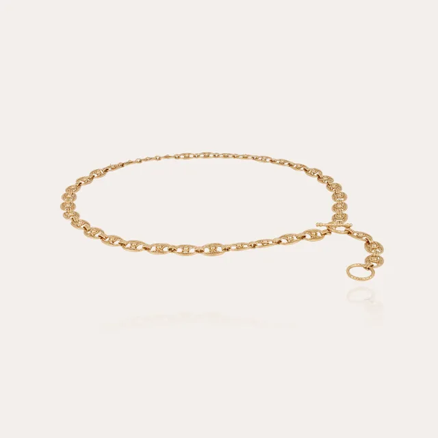gas-bijoux-carthage-ceinture-vintage-larges-maillons-ovales-filigrane-dor-e-l-or image 1